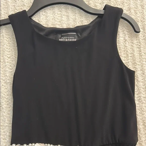 Elegant Black Kids Dress with Beaded Waist